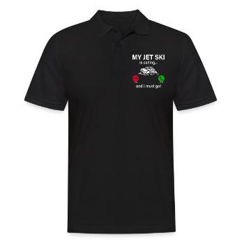 Mon jet ski m’appelle... Et je dois y aller ! - jet ski n— - Polo Homme - noir - Devant - Kai (181cm)