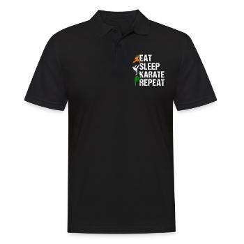 Eat Sleep Karate Repeat - Karate Fighter Karate Fi - Polo Homme - noir - Devant - Kai (181cm)