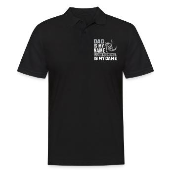Dad is my name Judo fighting is my game - Daddy Ju - Men's Polo Shirt - black - Front - Kai (181cm)