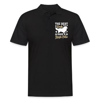 Rough Collie Daddy - Les meilleurs papas ont un Rough Co - Polo Homme - noir - Devant - Kai (181cm)