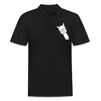 Funny Llama sunglasses Llama Lover Alpaca - Men's Polo Shirt - black - Front - Kai (181cm)