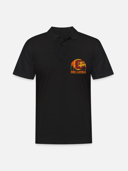 Sri Lanka - Men's Polo Shirt - black