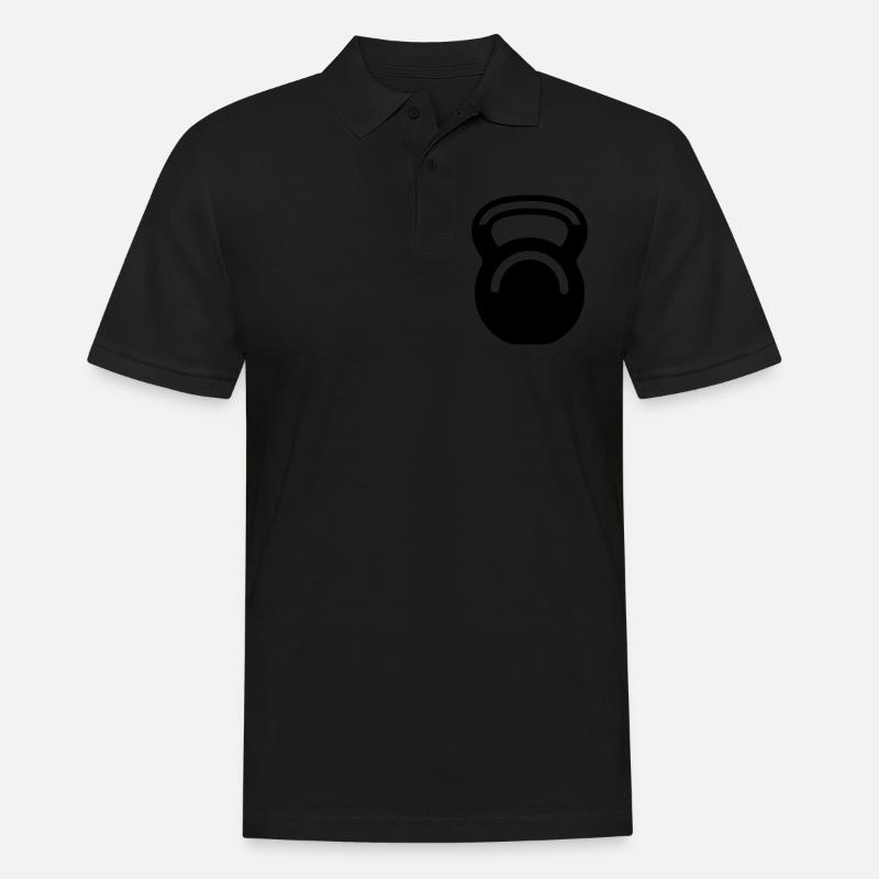 Hantel gewichte icon - Männer Poloshirt - Schwarz