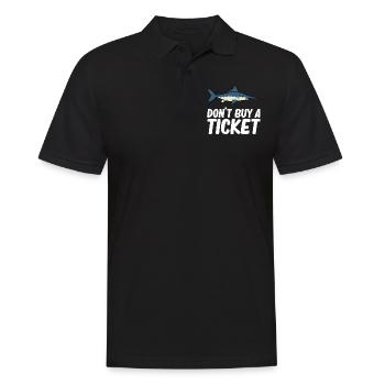 Don't buy a ticket - marlin, swordfish - Men's Polo Shirt - black - Front - Kai (181cm)