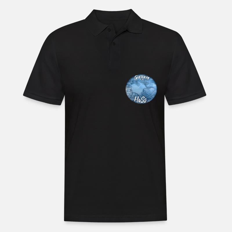 Gegen Hass 2.0 - Männer Poloshirt - Schwarz