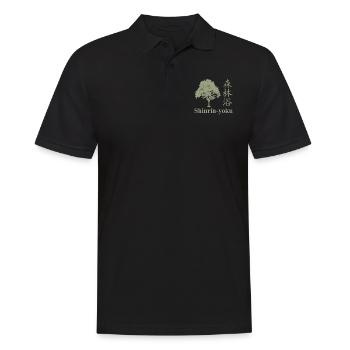 Shinrin yoku Japan Entspannung Methode Waldbaden - Männer Poloshirt - Schwarz - Vorne - Kai (181cm)