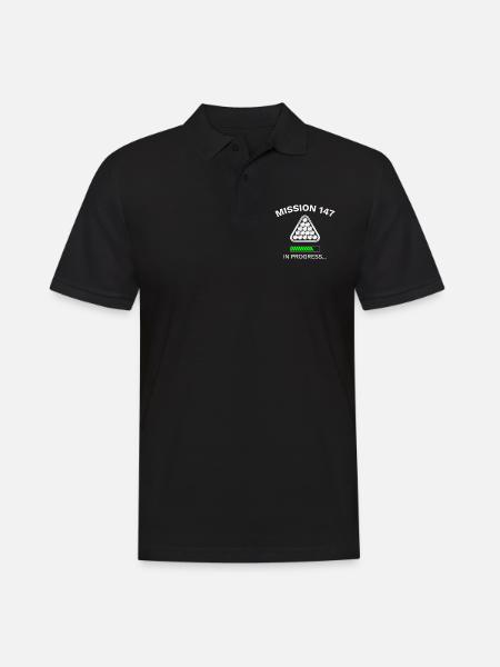 Snooker Frame 147 Maximum In Progress Geschenk - Männer Poloshirt - Schwarz