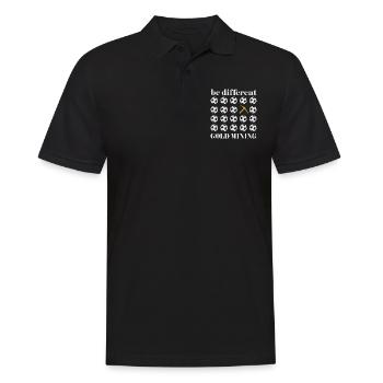 Prospection d'or orpaillage design différent cool - Polo Homme - noir - Devant - Kai (181cm)