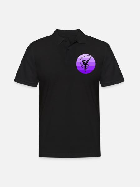 Gymnastique rythmique Ruban Gymnaste Fille Vintage - Polo Homme - noir