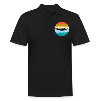 Dragon Boat Racing Crew Paddlers Water Sport - Men's Polo Shirt - black - Front - Kai (181cm)