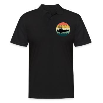 Airboat Fanboat Airboating Planeboat Swamp Boot - Männer Poloshirt - Schwarz - Vorne - Kai (181cm)