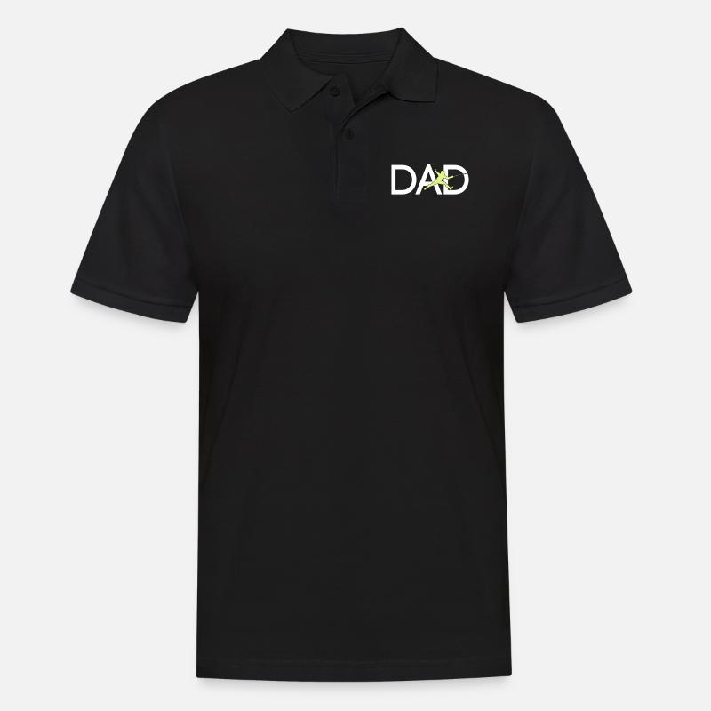 Fechten Papa - Männer Poloshirt - Schwarz