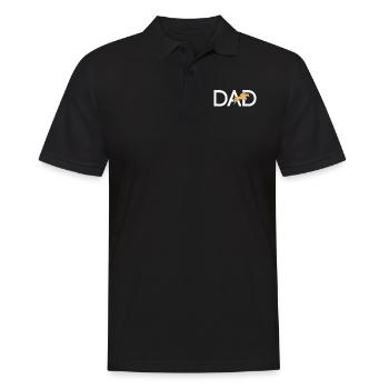 Pferde reiten Papa - Männer Poloshirt - Schwarz - Vorne - Kai (181cm)