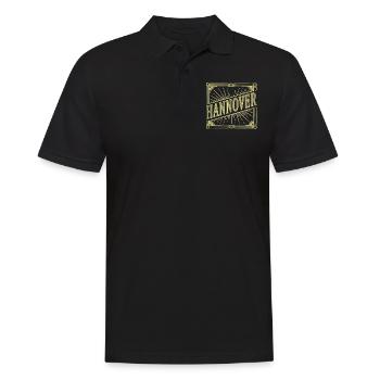 Hanovre Allemagne City Font Vintage Rétro - Polo Homme - noir - Devant - Kai (181cm)