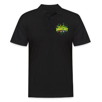 Darmstadt Allemagne Ville Pop Art Bande dessinée - Polo Homme - noir - Devant - Kai (181cm)