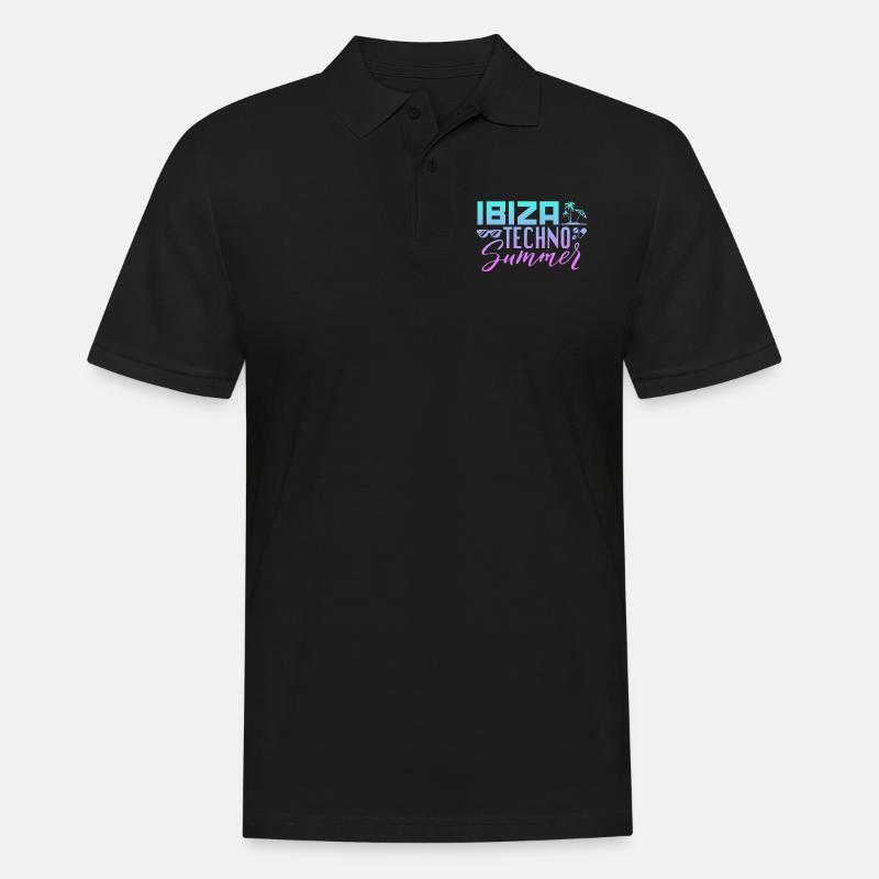 Ibiza Techno Sommer - Männer Poloshirt - Schwarz