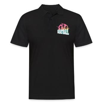 Basketteur Basketteur Joueur de sport Vintage - Polo Homme - noir - Devant - Kai (181cm)