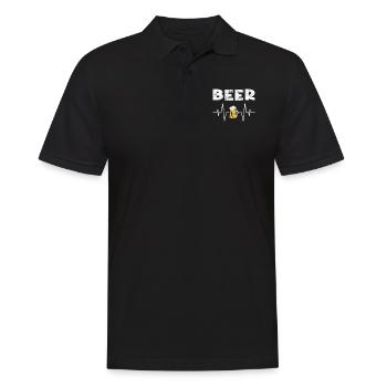 Battement de cœur de bière - Polo Homme - noir - Devant - Kai (181cm)