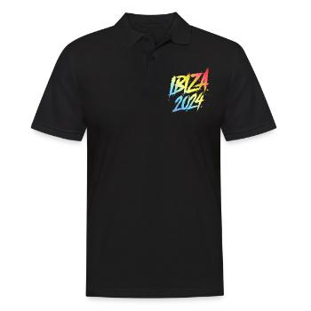 Ibiza 2024 Colorful Holiday Team - Men's Polo Shirt - black - Front - Kai (181cm)