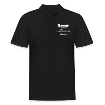 Sopran zu Höherem geboren! - Chorsänger Chorsingen - Männer Poloshirt - Schwarz - Vorne - Kai (181cm)