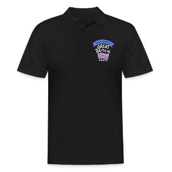 Faire à nouveau cadeau de l'Amérique Grande-Bretagne - Polo Homme - noir - Devant - Kai (181cm)