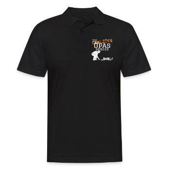 Die coolsten Opas spielen Boule - Kugelspiel - Männer Poloshirt - Schwarz - Vorne - Kai (181cm)