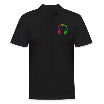 Headset, Headphones, DJ, Equalizer, Gift, Disco - Men's Polo Shirt - black - Front - Kai (181cm)