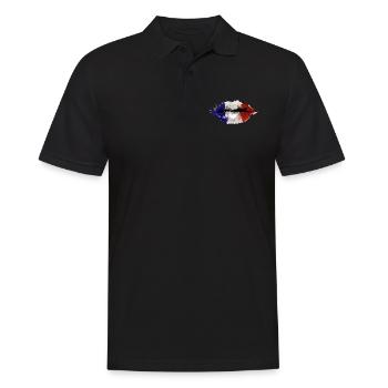 France lips - Men's Polo Shirt - black - Front - Kai (181cm)