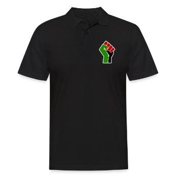 Palestina Faust - Männer Poloshirt - Schwarz - Vorne - Kai (181cm)