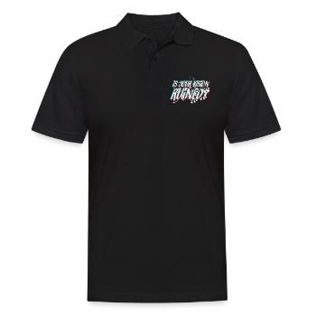 IST IHRE VISION RUINIERT V2 - Männer Poloshirt - Schwarz - Vorne - Kai (181cm)