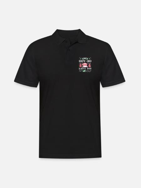 Hey-Ho allons-y! Conception de Noël. - Polo Homme - noir