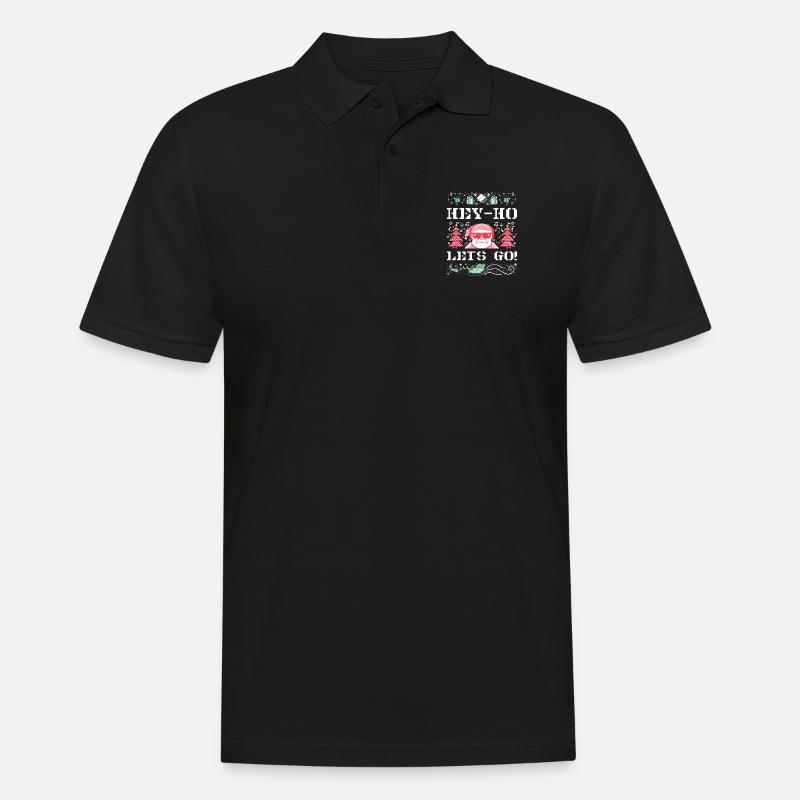 Hey-Ho allons-y! Conception de Noël. - Polo Homme - noir