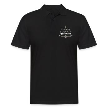 Frohe Weihnachten - Männer Poloshirt - Schwarz - Vorne - Kai (181cm)