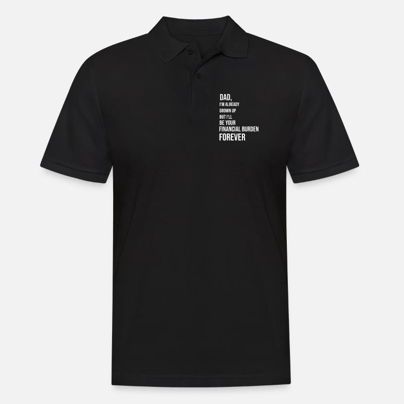 Papa, j'ai déjà grandi - Polo Homme - noir
