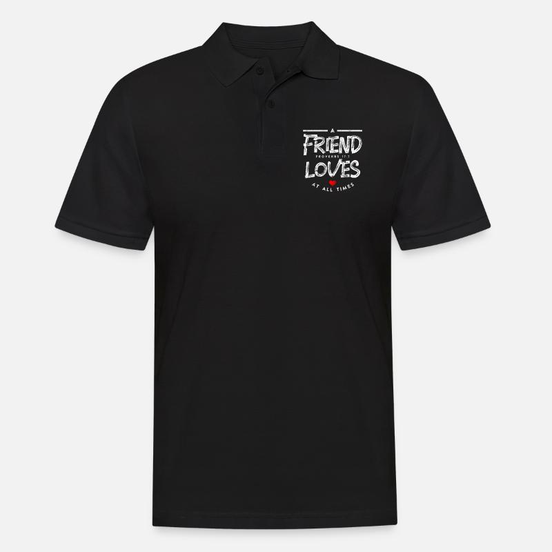 Freundschaft Bibelvers - Männer Poloshirt - Schwarz