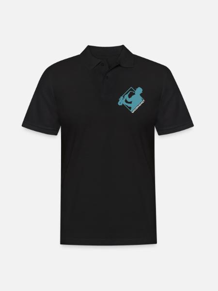 Saxophon - Männer Poloshirt - Schwarz