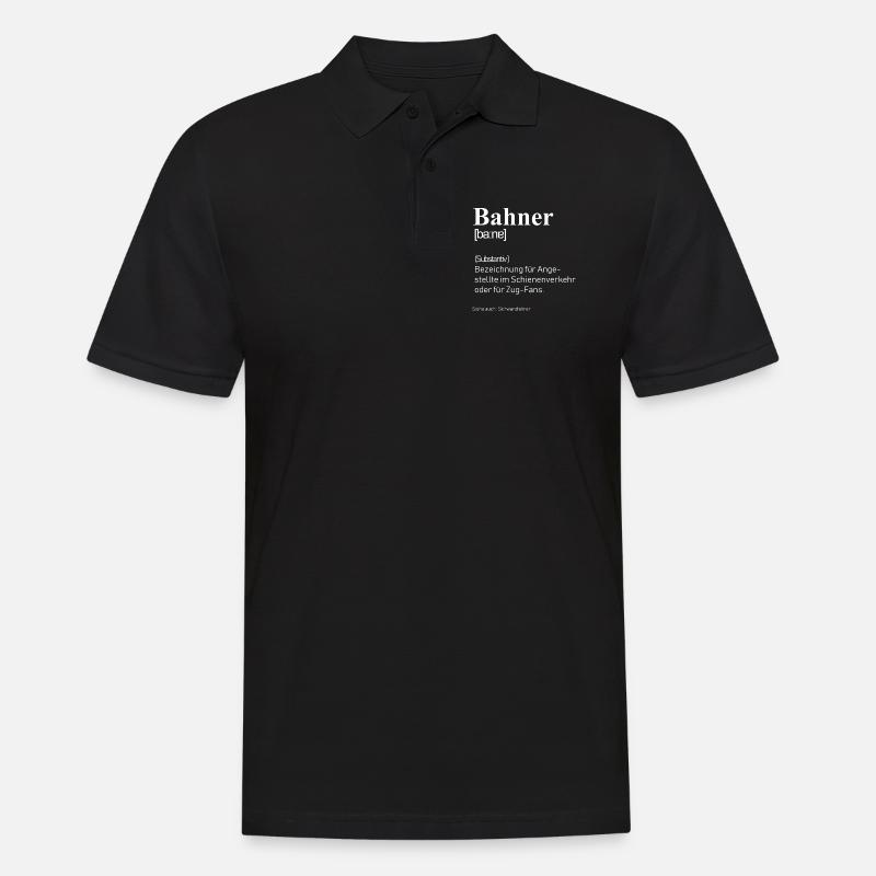 Definition Bahner - Männer Poloshirt - Schwarz