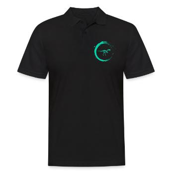 Dinosaurier - Männer Poloshirt - Schwarz - Vorne - Kai (181cm)