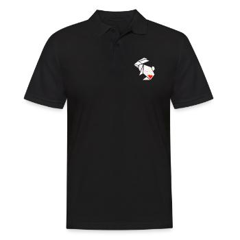 origami rabbit hase - Männer Poloshirt - Schwarz - Vorne - Kai (181cm)