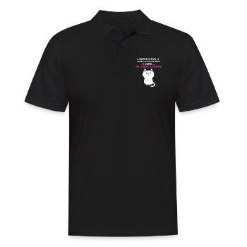kitty Funny t-shirts - Men's Polo Shirt - black - Front - Kai (181cm)