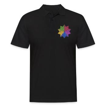 Mandala - Männer Poloshirt - Schwarz - Vorne - Kai (181cm)