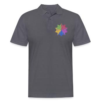 Mandala - Men's Polo Shirt - charcoal grey - Front - Nico (186cm)