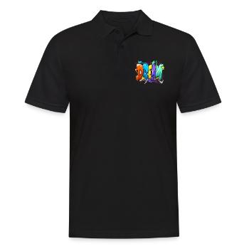 Graffiti Dream - Männer Poloshirt - Schwarz - Vorne - Kai (181cm)