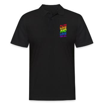 Homosexualité LGBT CSD Gay Pride - Polo Homme - noir - Devant - Kai (181cm)