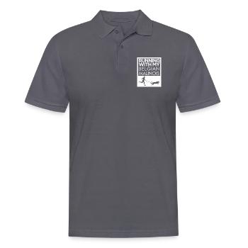 Maillot de course malinois - Polo Homme - charbon - Devant - Nico (186cm)