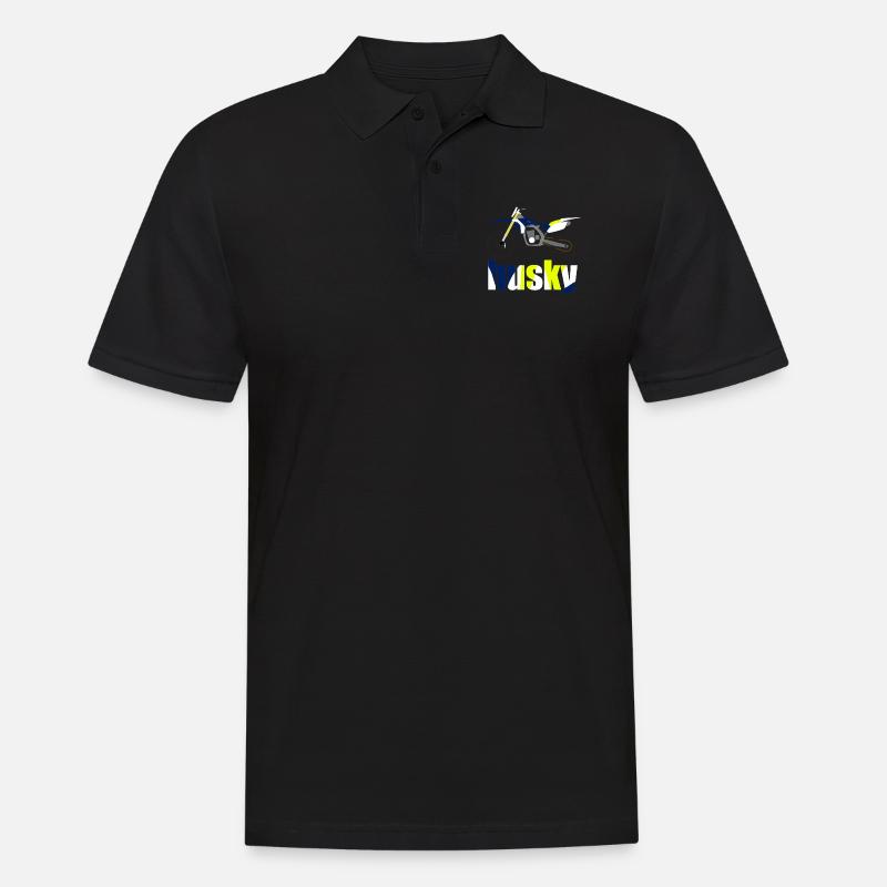 Husky Enduro Cross Geschenk Geschenkidee - Männer Poloshirt - Schwarz