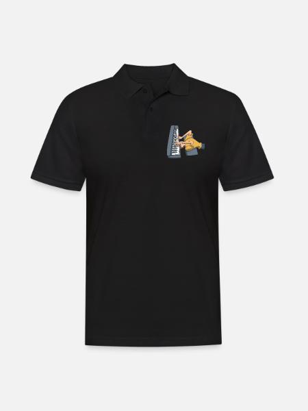 Piano Klavier Spieler Musiker Pianist von unten - Männer Poloshirt - Schwarz