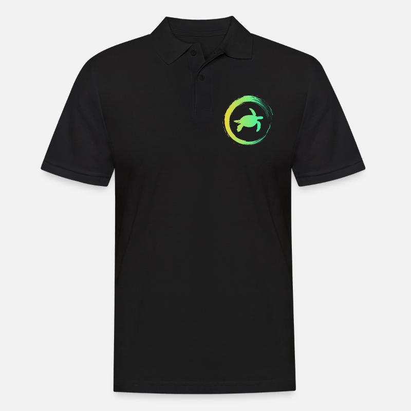 Turtle - Männer Poloshirt - Schwarz