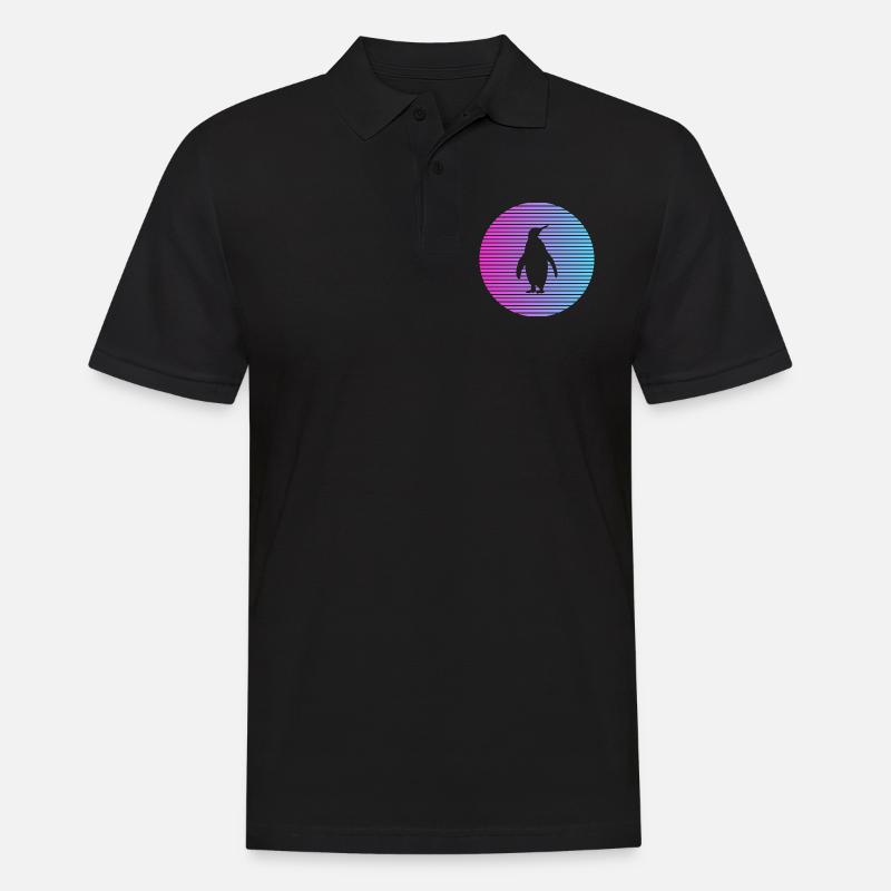 Pinguin - Männer Poloshirt - Schwarz
