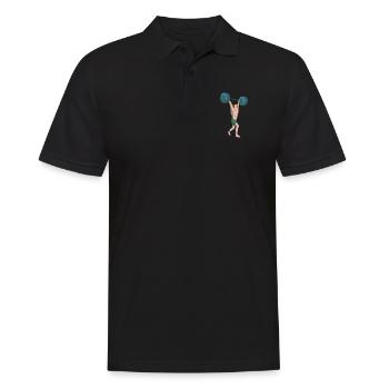 Barbell lifting weight lifting - Men's Polo Shirt - black - Front - Kai (181cm)